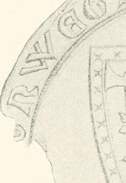 An illustration from Norges gamle vaaben, farver og flag, 1894, leaf 35