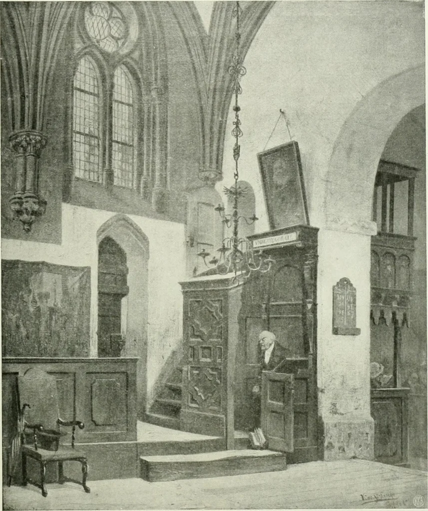 An illustration from Norges kirker i det 16de og 17de aarhundrede, 1911, leaf 100