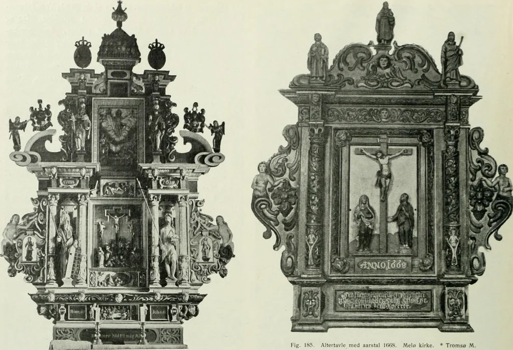 An illustration from Norges kirker i det 16de og 17de aarhundrede, 1911, leaf 103