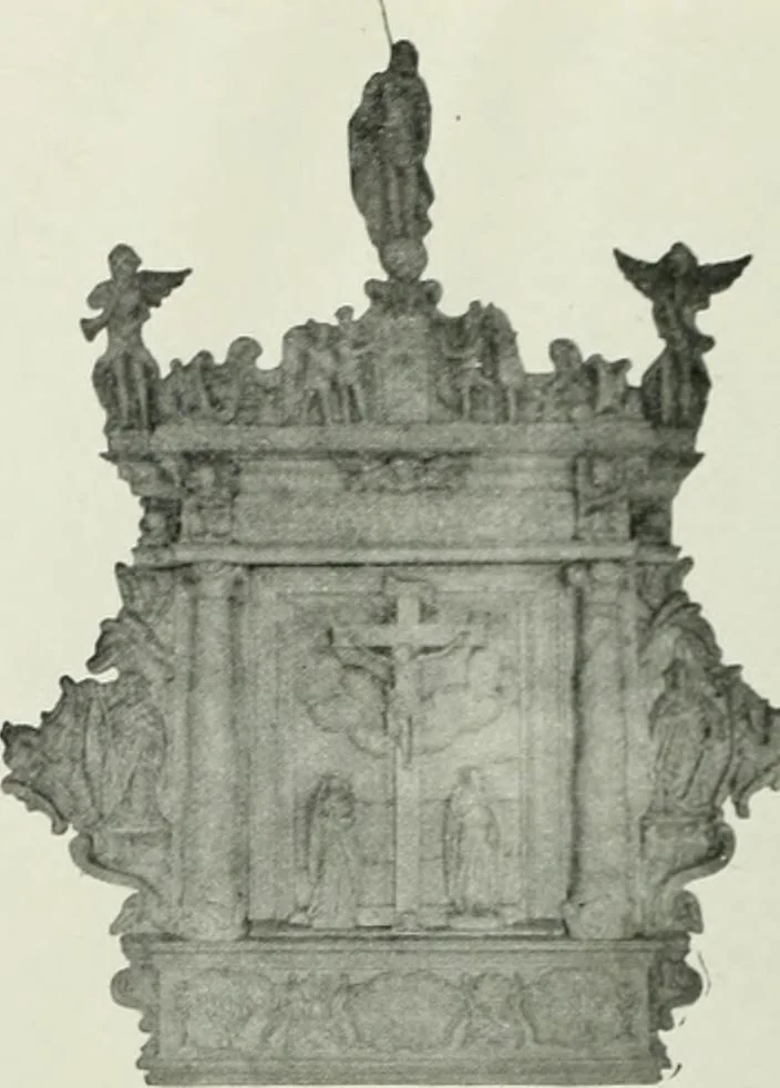 An illustration from Norges kirker i det 16de og 17de aarhundrede, 1911, leaf 105