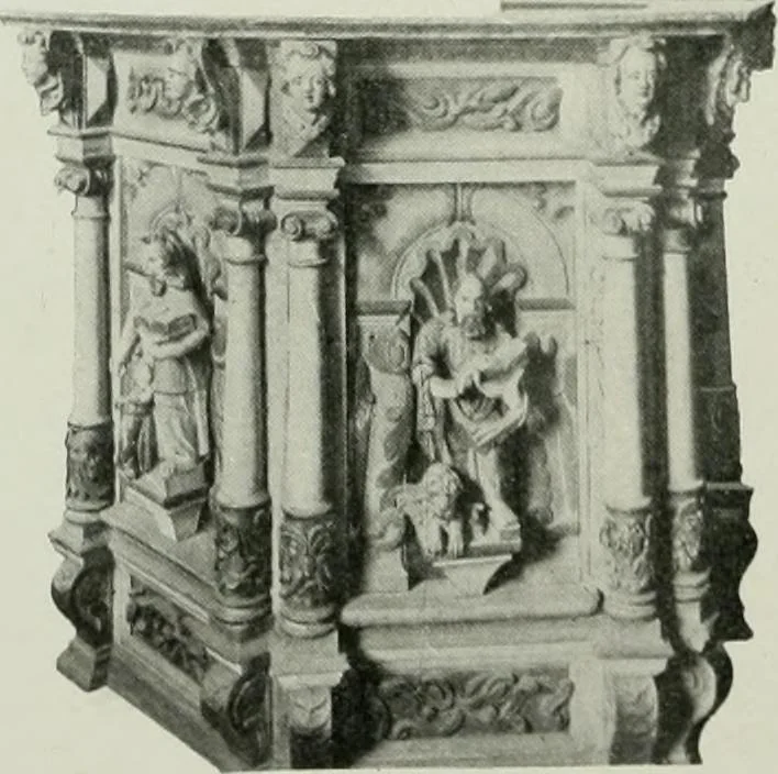 An illustration from Norges kirker i det 16de og 17de aarhundrede, 1911, leaf 107