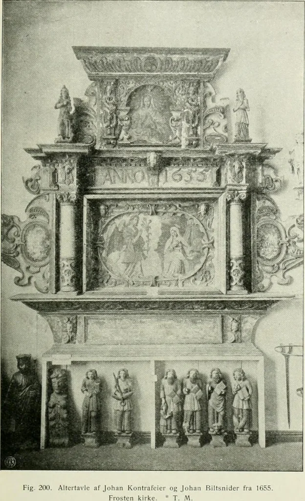 An illustration from Norges kirker i det 16de og 17de aarhundrede, 1911, leaf 108