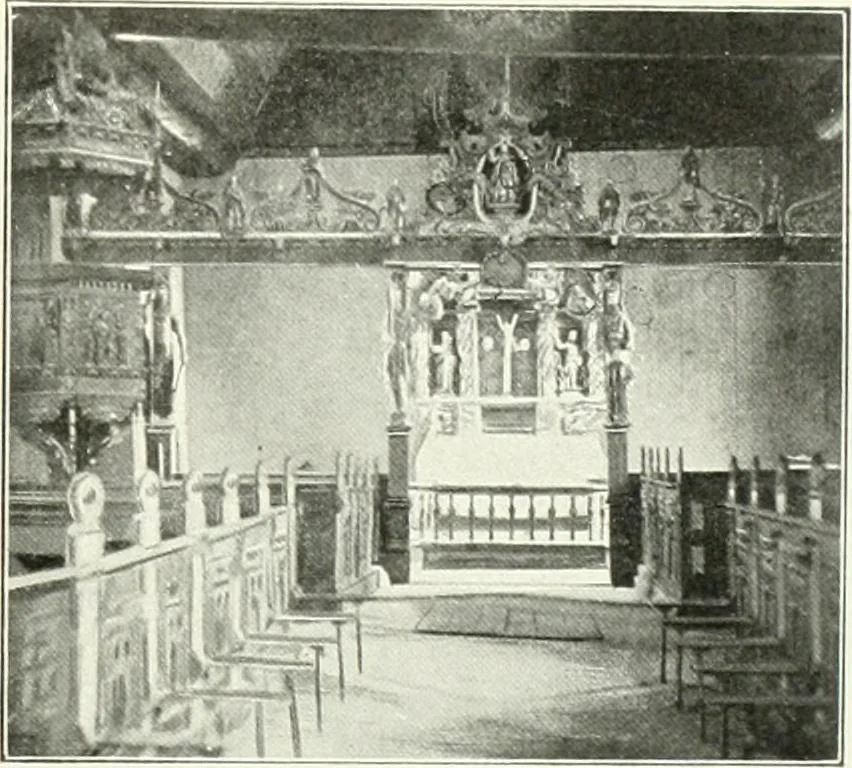 An illustration from Norges kirker i det 16de og 17de aarhundrede, 1911, leaf 108