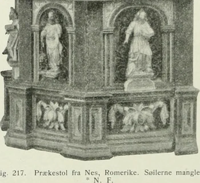 An illustration from Norges kirker i det 16de og 17de aarhundrede, 1911, leaf 113