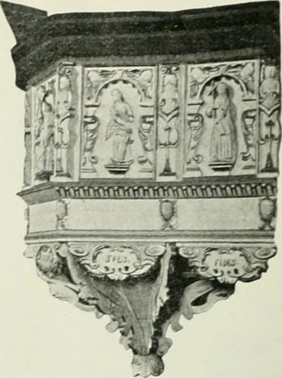 An illustration from Norges kirker i det 16de og 17de aarhundrede, 1911, leaf 113