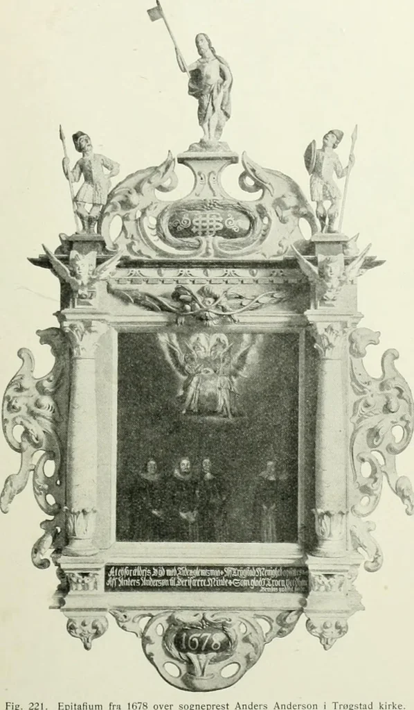 An illustration from Norges kirker i det 16de og 17de aarhundrede, 1911, leaf 114