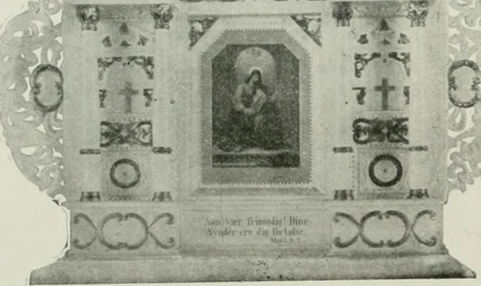 An illustration from Norges kirker i det 16de og 17de aarhundrede, 1911, leaf 115