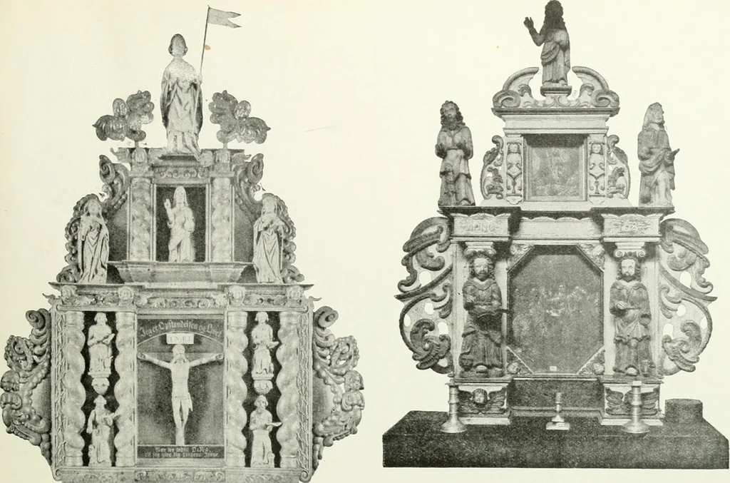 An illustration from Norges kirker i det 16de og 17de aarhundrede, 1911, leaf 116