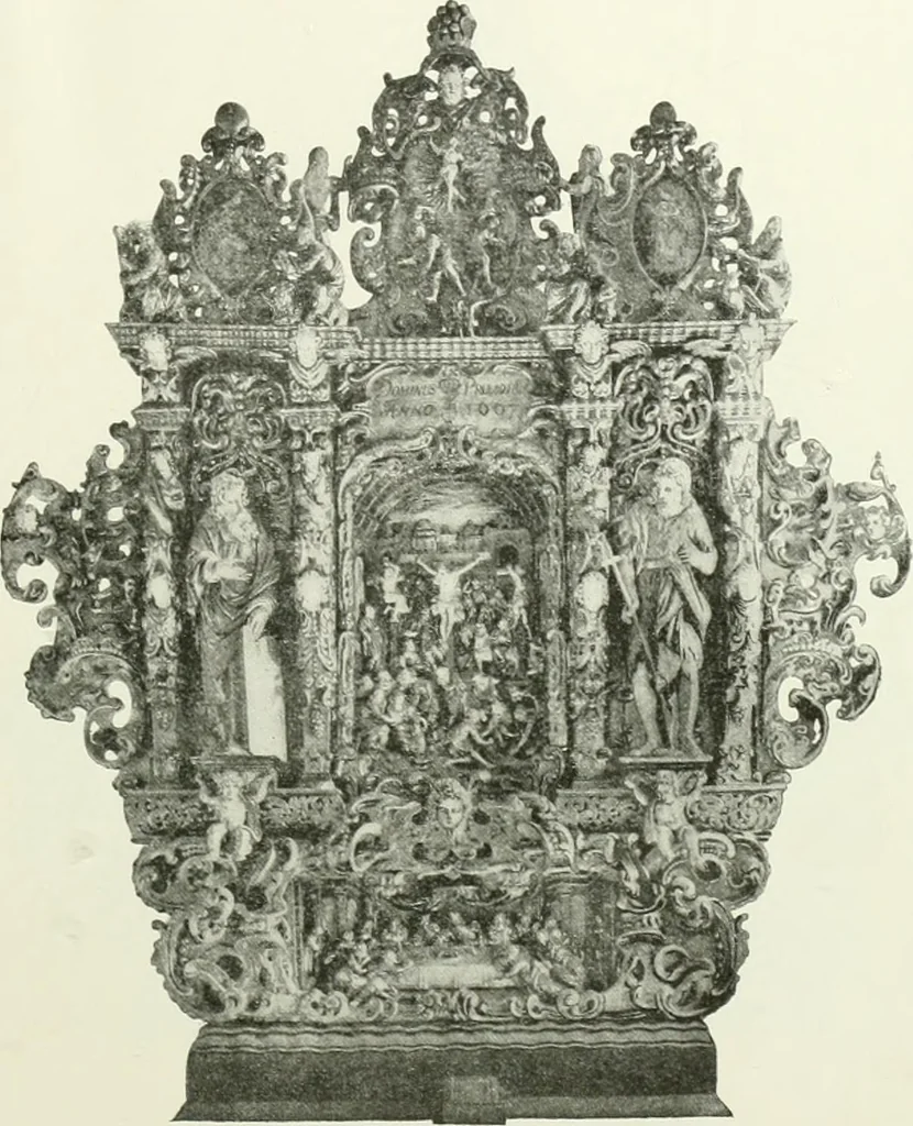 An illustration from Norges kirker i det 16de og 17de aarhundrede, 1911, leaf 118