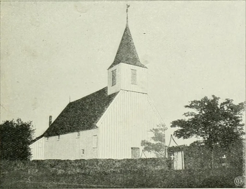 An illustration from Norges kirker i det 16de og 17de aarhundrede, 1911, leaf 124