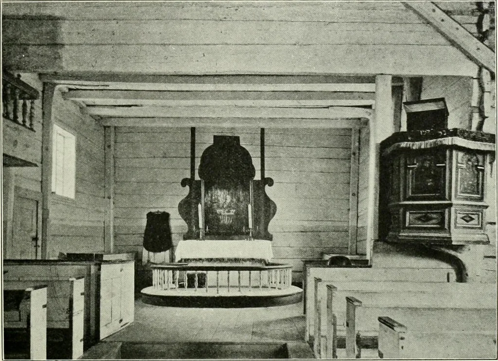 An illustration from Norges kirker i det 16de og 17de aarhundrede, 1911, leaf 128