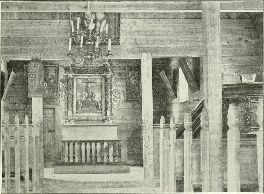 An illustration from Norges kirker i det 16de og 17de aarhundrede, 1911, leaf 130
