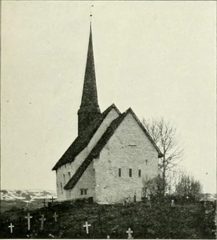 An illustration from Norges kirker i det 16de og 17de aarhundrede, 1911, leaf 136