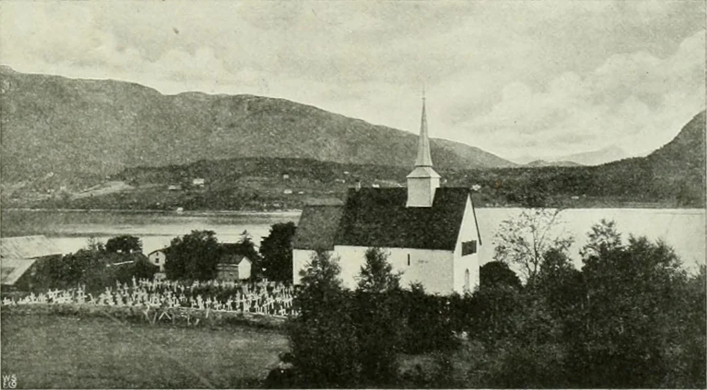 An illustration from Norges kirker i det 16de og 17de aarhundrede, 1911, leaf 136