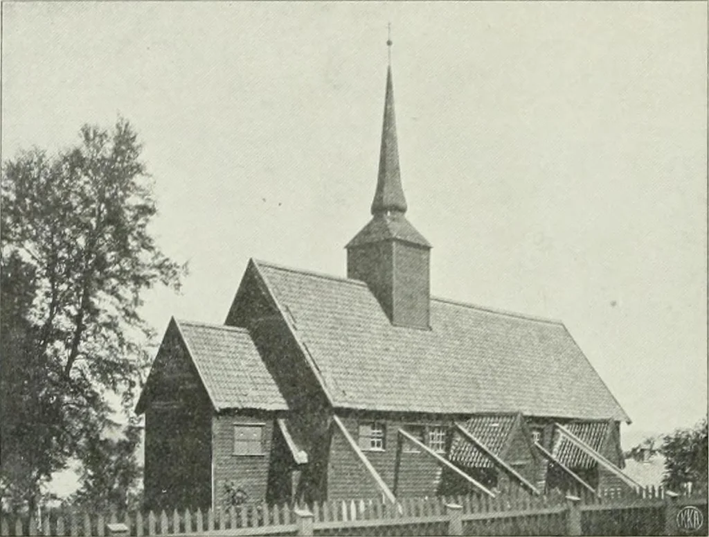 An illustration from Norges kirker i det 16de og 17de aarhundrede, 1911, leaf 137