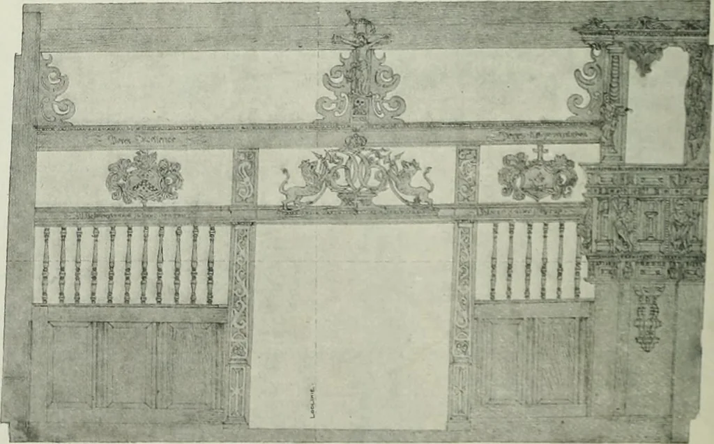 An illustration from Norges kirker i det 16de og 17de aarhundrede, 1911, leaf 147