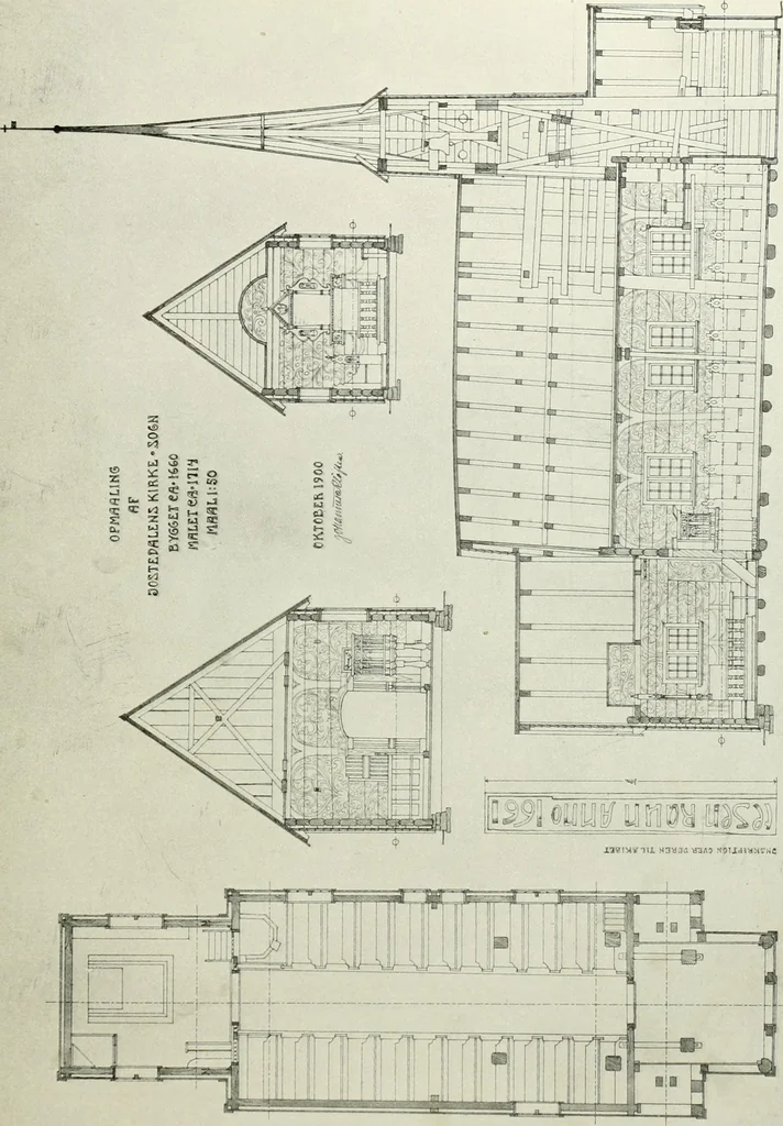 An illustration from Norges kirker i det 16de og 17de aarhundrede, 1911, leaf 164