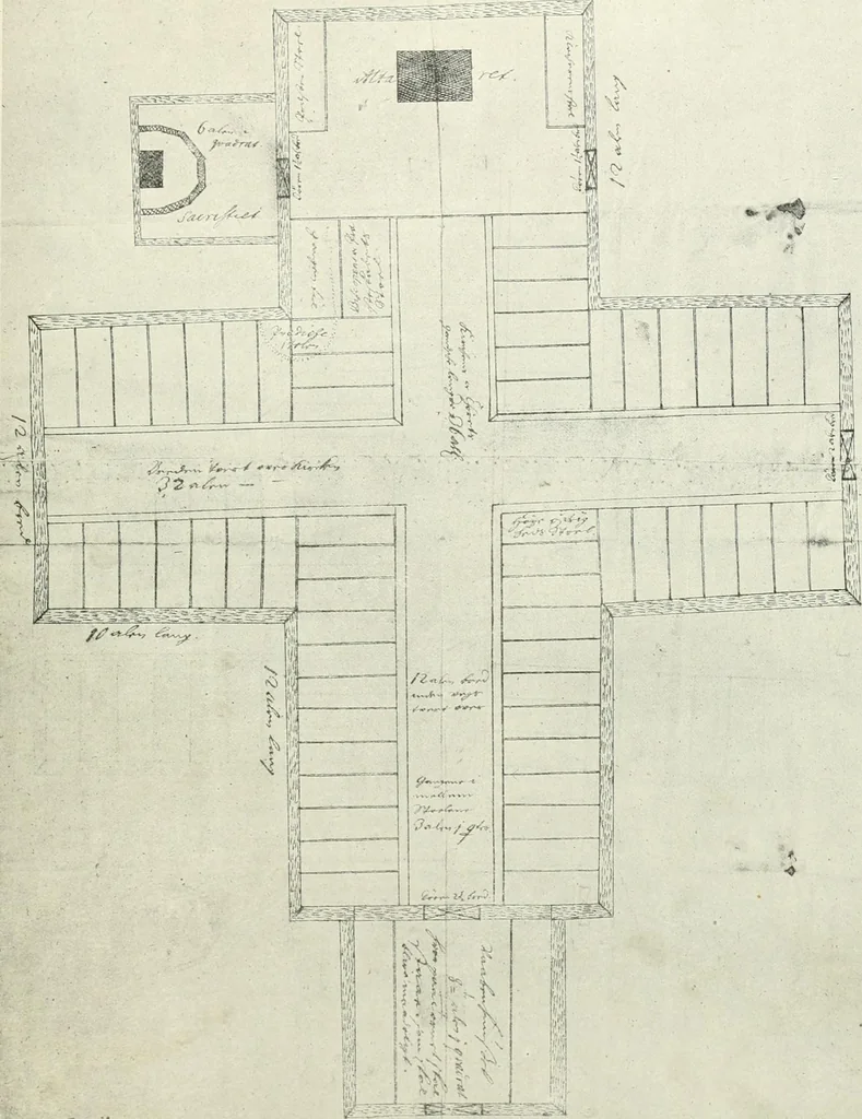An illustration from Norges kirker i det 16de og 17de aarhundrede, 1911, leaf 168