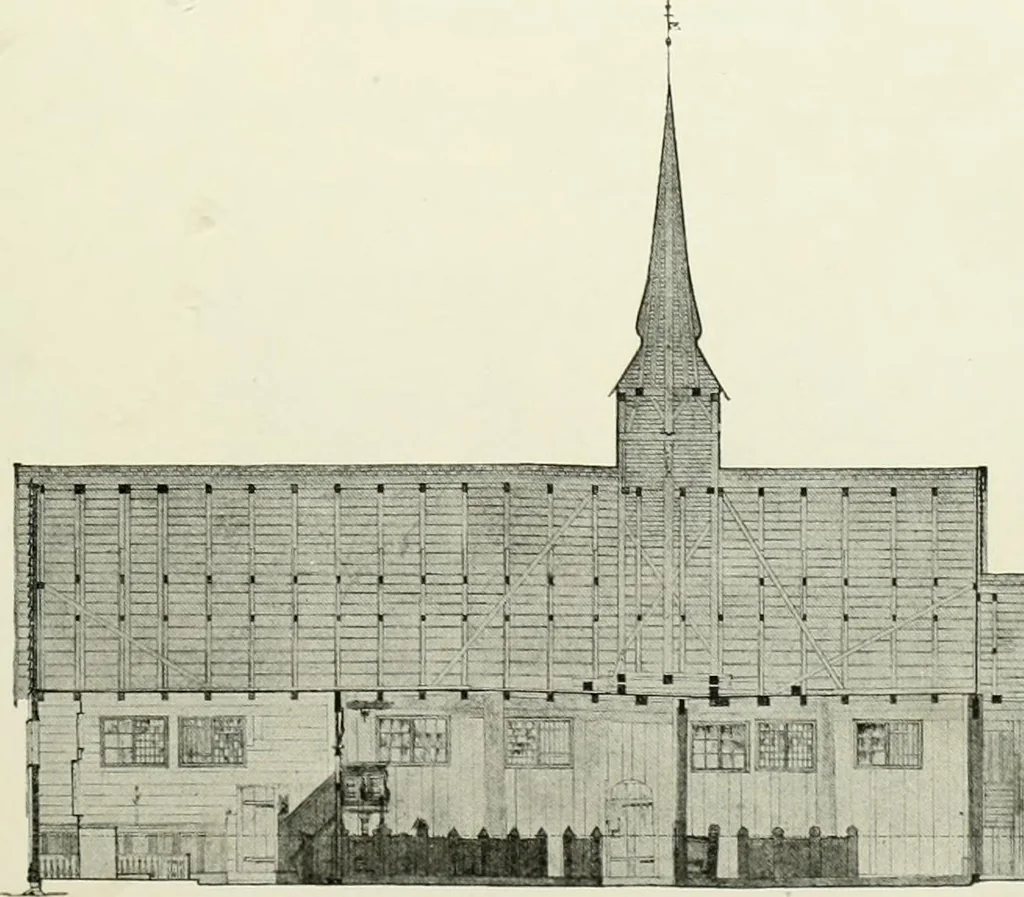 An illustration from Norges kirker i det 16de og 17de aarhundrede, 1911, leaf 176
