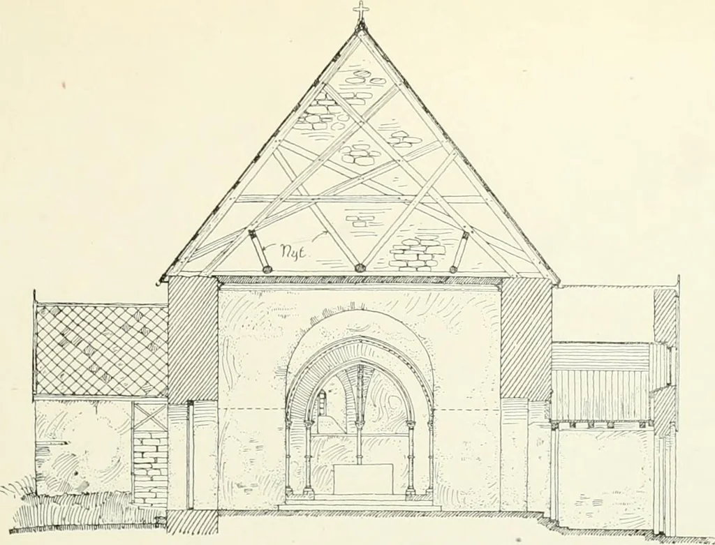 An illustration from Norges kirker i det 16de og 17de aarhundrede, 1911, leaf 180