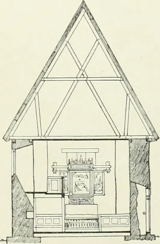 An illustration from Norges kirker i det 16de og 17de aarhundrede, 1911, leaf 180