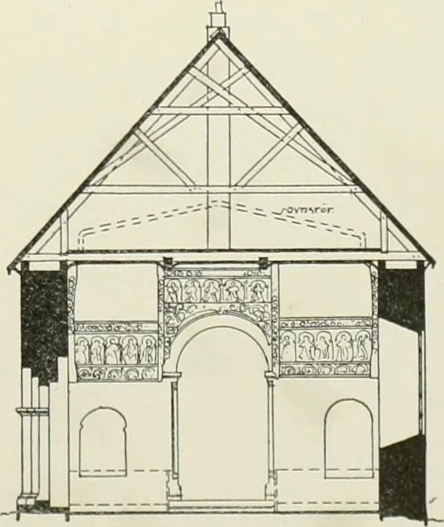 An illustration from Norges kirker i det 16de og 17de aarhundrede, 1911, leaf 180