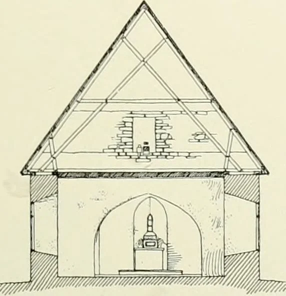 An illustration from Norges kirker i det 16de og 17de aarhundrede, 1911, leaf 182