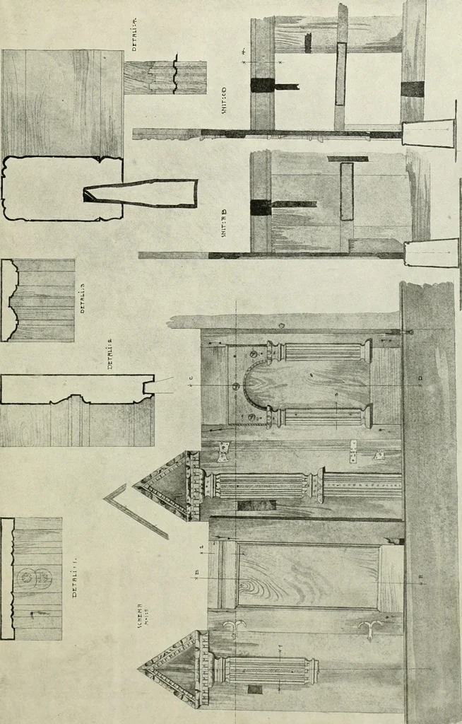 An illustration from Norges kirker i det 16de og 17de aarhundrede, 1911, leaf 186