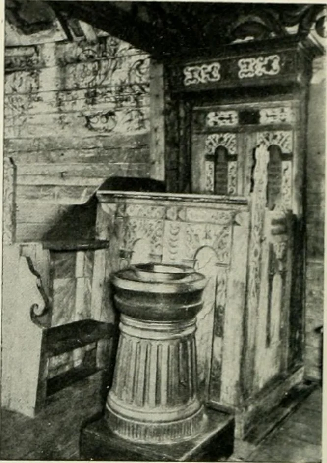 An illustration from Norges kirker i det 16de og 17de aarhundrede, 1911, leaf 25