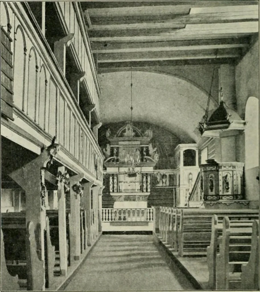 An illustration from Norges kirker i det 16de og 17de aarhundrede, 1911, leaf 27
