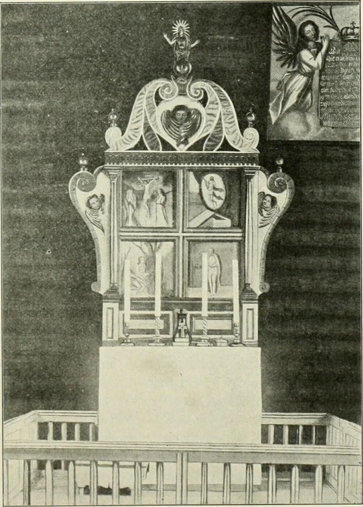 An illustration from Norges kirker i det 16de og 17de aarhundrede, 1911, leaf 28