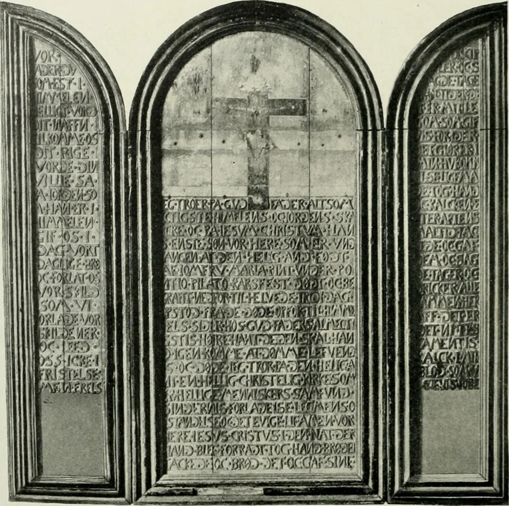 An illustration from Norges kirker i det 16de og 17de aarhundrede, 1911, leaf 29