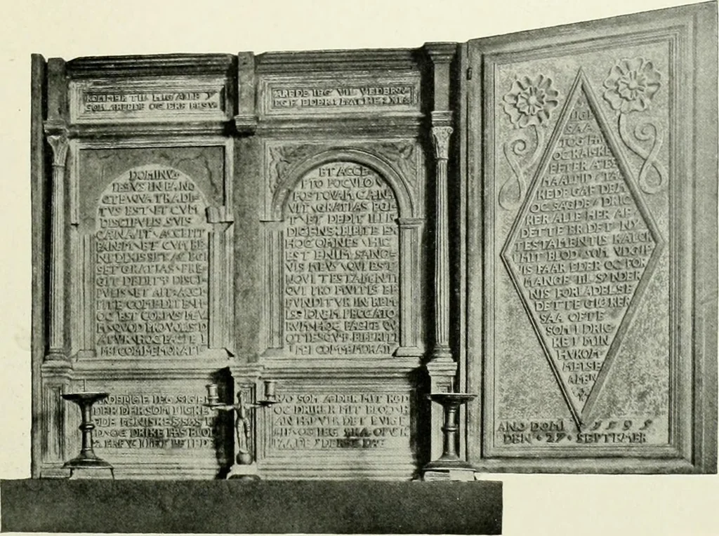 An illustration from Norges kirker i det 16de og 17de aarhundrede, 1911, leaf 30