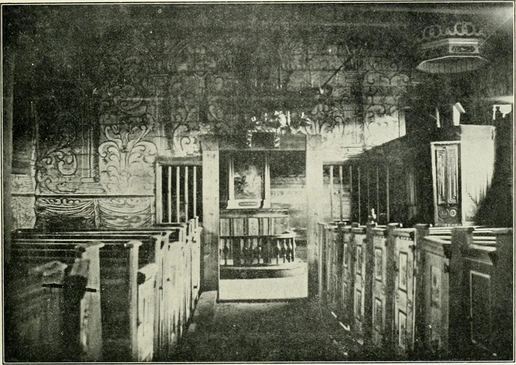 An illustration from Norges kirker i det 16de og 17de aarhundrede, 1911, leaf 32
