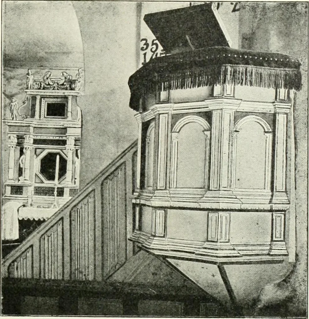 An illustration from Norges kirker i det 16de og 17de aarhundrede, 1911, leaf 34