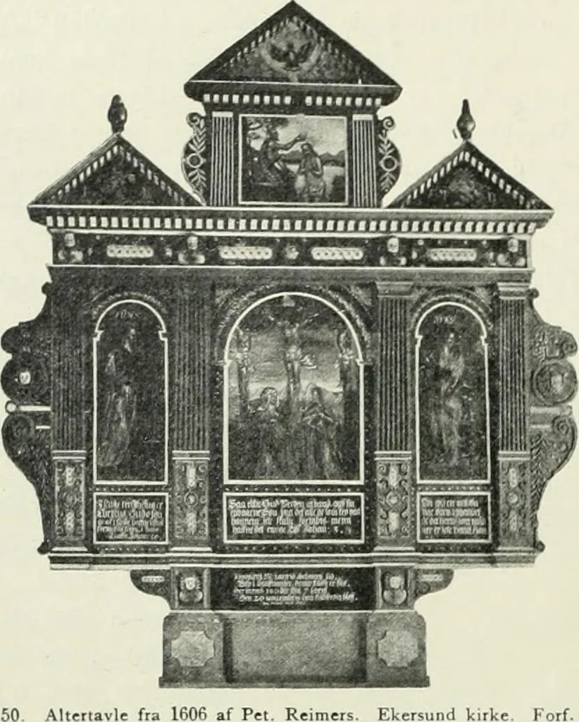 An illustration from Norges kirker i det 16de og 17de aarhundrede, 1911, leaf 45