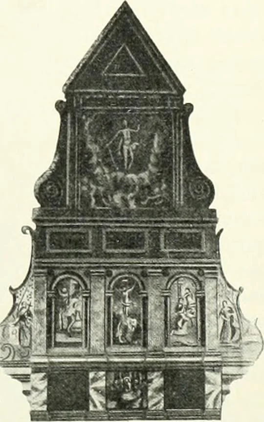 An illustration from Norges kirker i det 16de og 17de aarhundrede, 1911, leaf 46