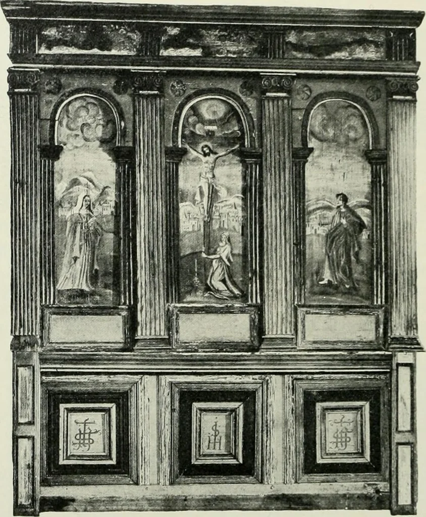 An illustration from Norges kirker i det 16de og 17de aarhundrede, 1911, leaf 47