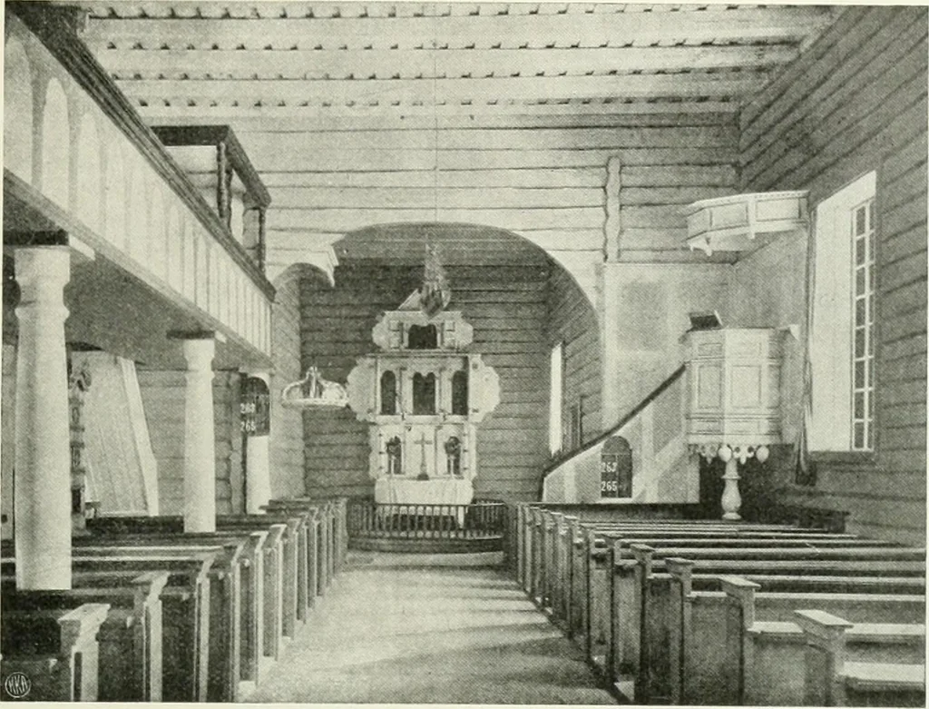 An illustration from Norges kirker i det 16de og 17de aarhundrede, 1911, leaf 48