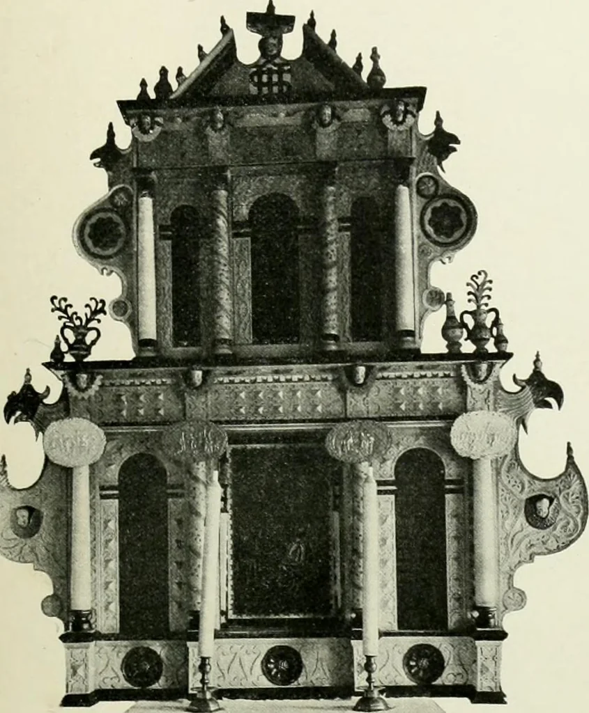 An illustration from Norges kirker i det 16de og 17de aarhundrede, 1911, leaf 50