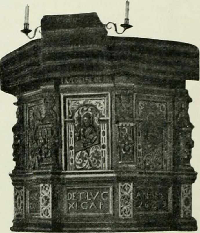 An illustration from Norges kirker i det 16de og 17de aarhundrede, 1911, leaf 57