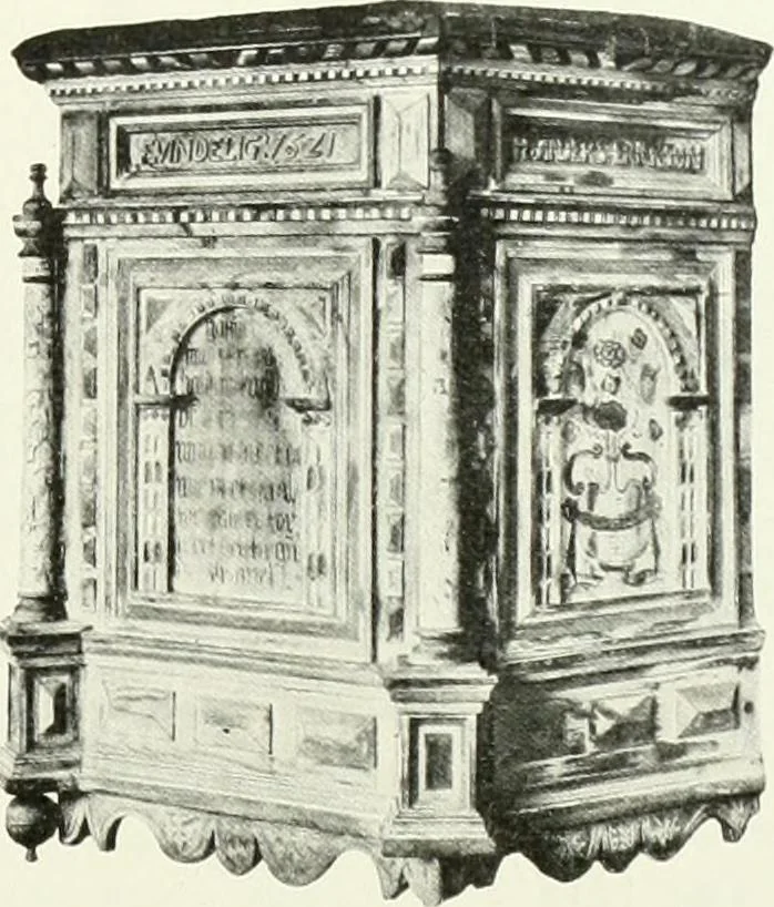 An illustration from Norges kirker i det 16de og 17de aarhundrede, 1911, leaf 58