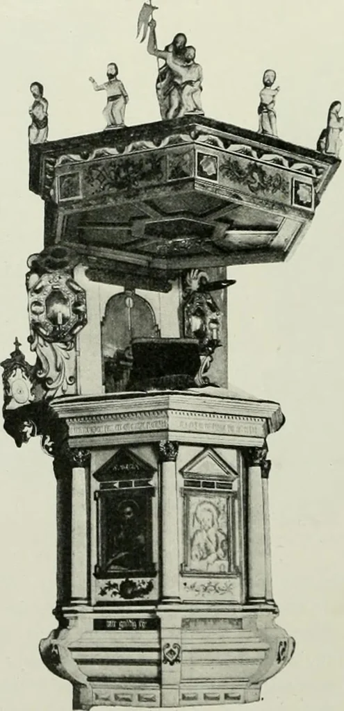 An illustration from Norges kirker i det 16de og 17de aarhundrede, 1911, leaf 59