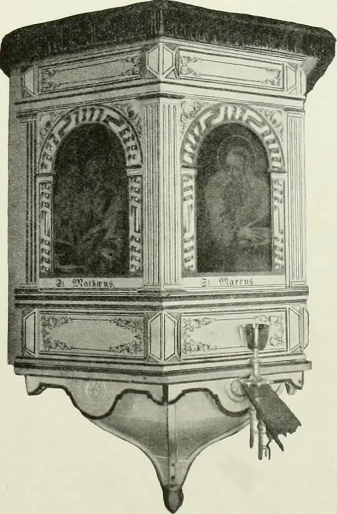 An illustration from Norges kirker i det 16de og 17de aarhundrede, 1911, leaf 66