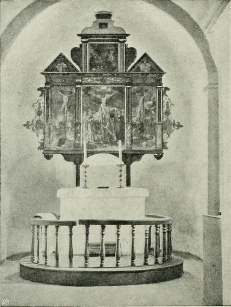 An illustration from Norges kirker i det 16de og 17de aarhundrede, 1911, leaf 67