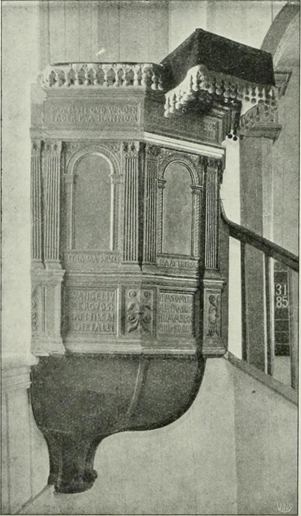 An illustration from Norges kirker i det 16de og 17de aarhundrede, 1911, leaf 69