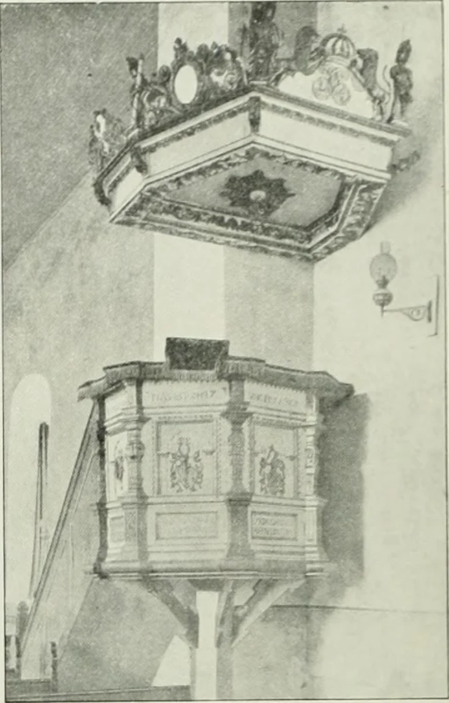 An illustration from Norges kirker i det 16de og 17de aarhundrede, 1911, leaf 69