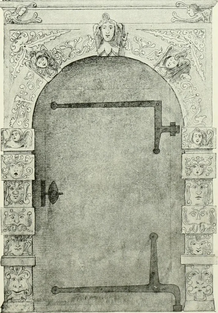 An illustration from Norges kirker i det 16de og 17de aarhundrede, 1911, leaf 76