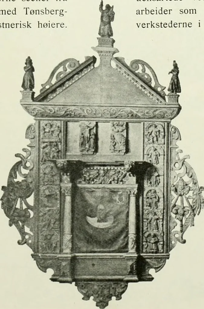 An illustration from Norges kirker i det 16de og 17de aarhundrede, 1911, leaf 82