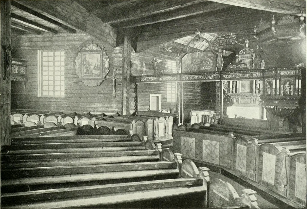 An illustration from Norges kirker i det 16de og 17de aarhundrede, 1911, leaf 84
